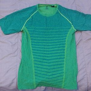 Green athletic shirt